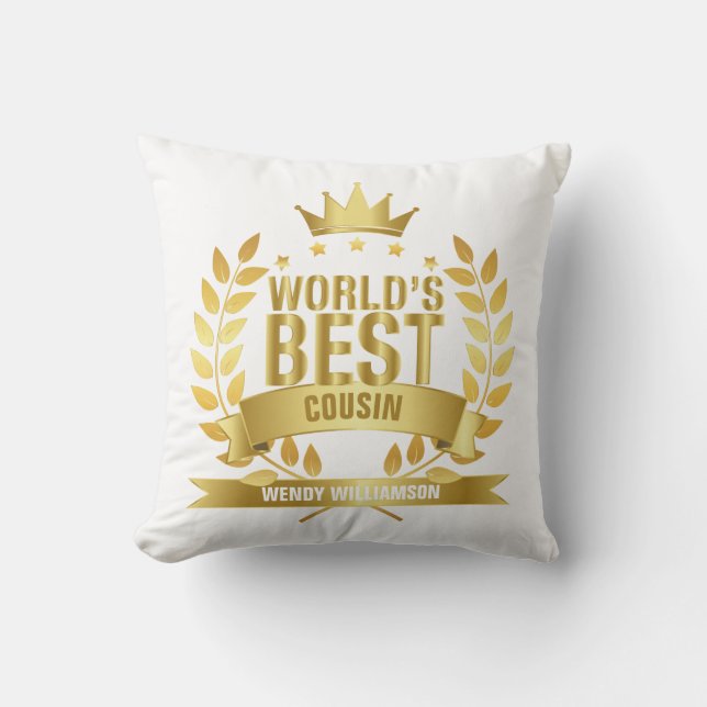 Coussin Meilleur cousin du monde (Recto)