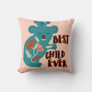 Coussin Meilleur enfant Jamais Koala Fête des Mères