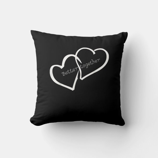 Coussin Meilleur ensemble Relation à distance Moderne  (Recto)