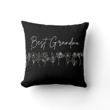 Coussin - Meilleur Fleur sauvage grand-mère