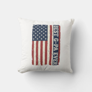 Coussin Meilleur G-PA Ever Drapeau Patriotique Vintage Des