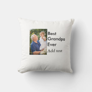 Coussin Meilleur grand-père jamais ajouter photo nom class