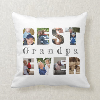 Coussin Meilleur grand-père jamais photo texte personnalis