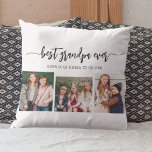 Coussin Meilleur Grand-Père Petits-Enfants Photo Collage<br><div class="desc">Célébrez votre grand-père avec le meilleur grand-père grand-enfants Photo Collage Jeter l'oreiller. Ce gardien personnalisé présente un collage magnifiquement arrangé de photos chères, capturant des moments spéciaux avec ses petits-enfants. Conçu avec des matériaux de qualité, il ajoute une touche de design et de sentimentalité à tout espace, parfait pour l'exposition...</div>