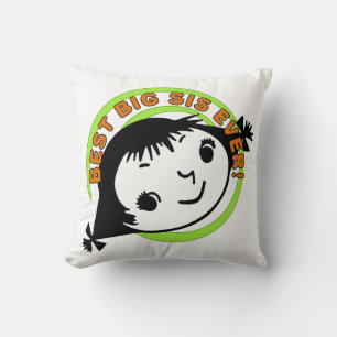 Coussin Meilleur Grand Sis Rétro