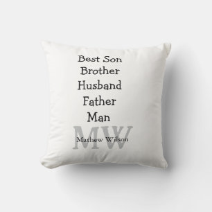 Coussin Meilleur homme fils mari papa cite ajouter un nom
