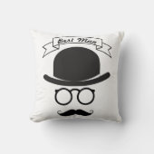 Coussin Meilleur Homme Hipster Lunettes Casquette Handleba (Recto)