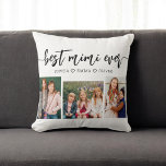Coussin Meilleur MiMi jamais - Collage photo pour petits e<br><div class="desc">Célébrez votre MiMi avec le meilleur MiMi Ever Grandchildren Photo Collage Jeter l'oreiller. Ce gardien personnalisé présente un collage magnifiquement arrangé de photos chères, capturant des moments spéciaux avec ses petits-enfants. Conçu avec des matériaux de qualité, il ajoute une touche de design et de sentimentalité à tout espace, parfait pour...</div>