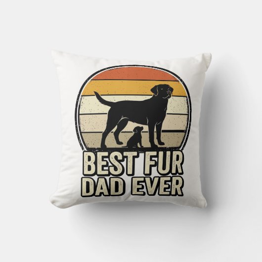 Coussin Meilleur papa à fourrure jamais conception de mail (Recto)
