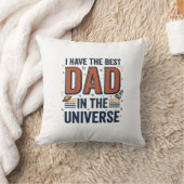 Coussin Meilleur papa de l'univers conception vectorielle (Couverture)