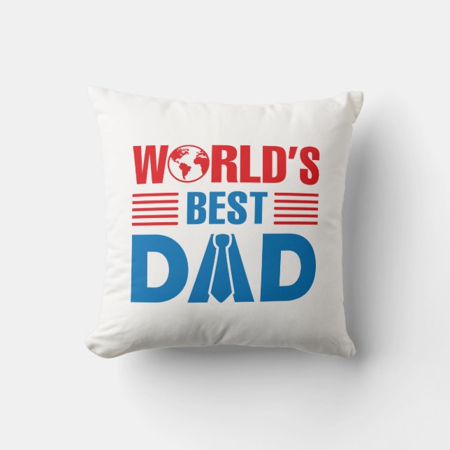 Coussin Meilleur Papa du Monde (Recto)