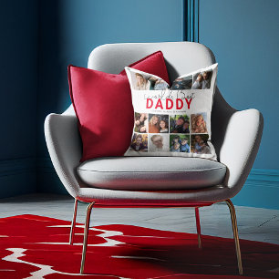 Coussin Meilleur papa du monde Collage de photos