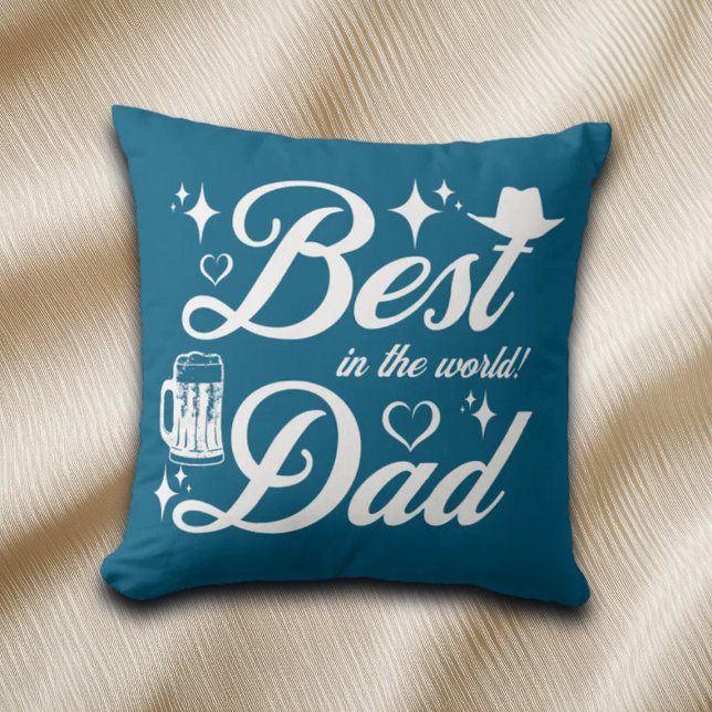 Coussin Meilleur papa Elegant Design (Créateur téléchargé)