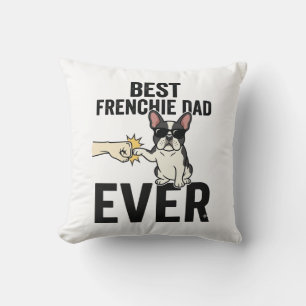Coussin Meilleur Papa Frenchie Ever Drôle Design de T-shir