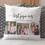 Coussin Meilleur Papa Grand-Enfants Photo Collage<br><div class="desc">Célébrez votre Papa avec le meilleur Papa Grand-Père Enfants Photo Collage Jeter Oreiller. Ce gardien personnalisé présente un collage magnifiquement arrangé de photos chères, capturant des moments spéciaux avec ses petits-enfants. Conçu avec des matériaux de qualité, il ajoute une touche de design et de sentimentalité à tout espace, parfait pour...</div>