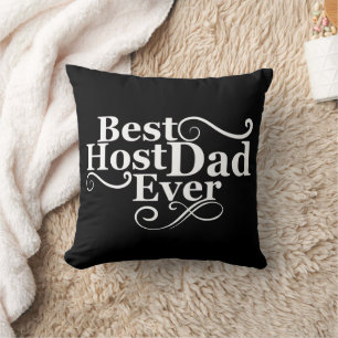 Coussin Meilleur papa hôte jamais drôle cadeau fête des pè