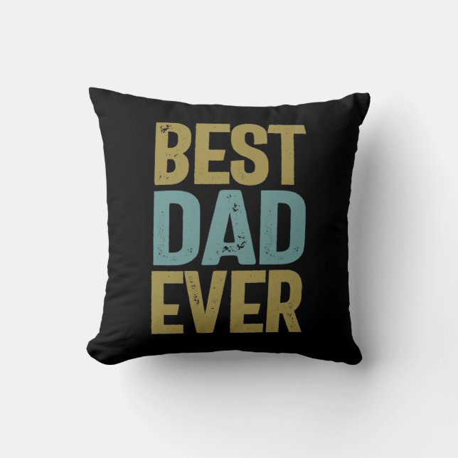 Coussin Meilleur papa jamais | Cadeau Père (Recto)