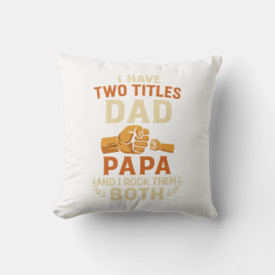 Coussin Meilleur papa jamais - Conception Vintage du jour