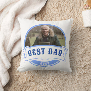 Coussin Meilleur papa Jamais Fête des pères Cadeau Blanc