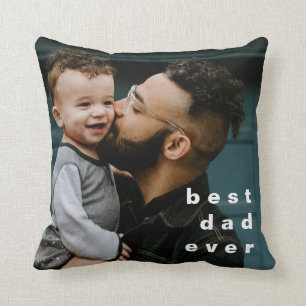 Coussin Meilleur Papa Jamais Photo Complète Revêtement P