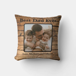 Coussin Meilleur papa jamais Russe en détresse Barn Wood m