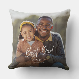 Coussin Meilleur Papa Par Cadeau Personnalisé avec Deux Ph