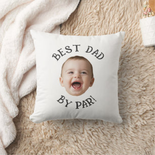 Coussin Meilleur Papa Par Nouveau Bébé Visage Personnalisé
