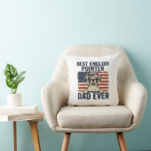 Coussin Meilleur Papa Pointer Anglais de tous les temps Ch (Chaise)