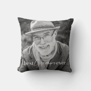 Coussin Meilleur Papi de tous les temps Photo simple et él