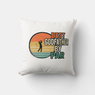 Coussin Meilleur Parrain par Par Vintage Golf Vector Desig
