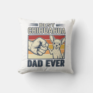 Coussin Meilleur père Chihuahua de tous les temps Design d