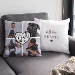 Coussin Meilleur père de chien | Collage de photos<br><div class="desc">Ce magnifique chien de collage photo papa coussin, est parfait pour la Fête des pères et les anniversaires. Le coussin dispose de 4 de vos photos préférées, un coeur et le texte modèle 'BEST DOG DAD'. Tous les styles et couleurs de police peuvent être modifiés en cliquant sur le lien...</div>