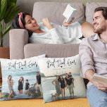 Coussin meilleur père jamais Script 2x photo<br><div class="desc">Meilleur Père Jamais ! Créez votre propre coussin spécial pour papa avec ce simple 2 modèle photo. Il vous suffit de télécharger deux de vos photos préférées et de customiser le message et le/les nom(s).</div>
