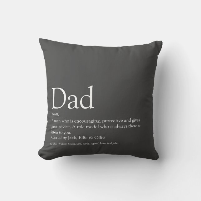 Coussin Meilleur Père, Papa, Papa, Père Définition (Recto)