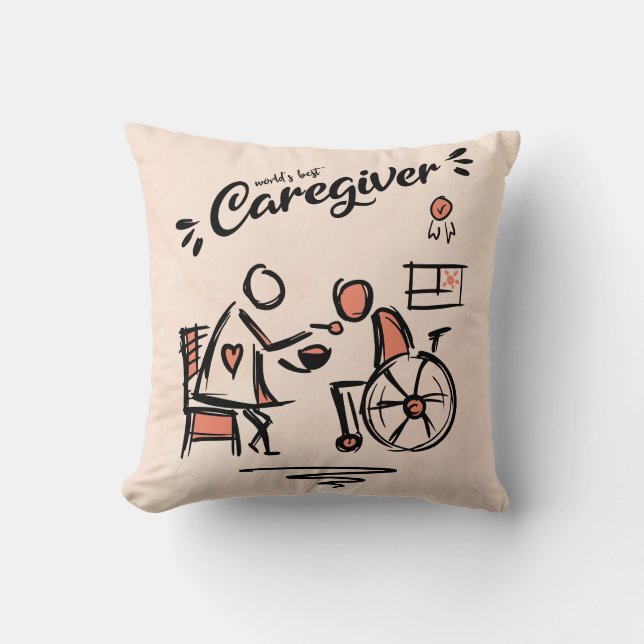 Coussin Meilleur professionnel et personne en fauteuil rou (Recto)