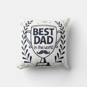 Coussin Meilleur Trophée Papa - Cadeau de fête du Père
