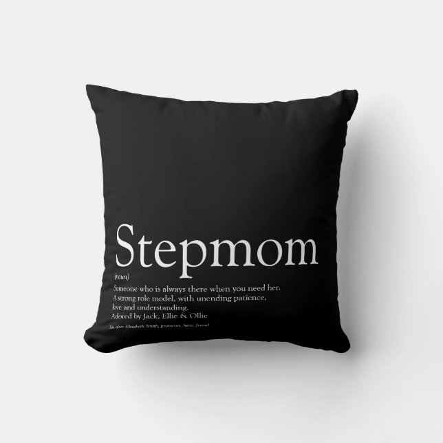 Coussin Meilleure Belle-Mère du Monde, Définition de Belle (Recto)