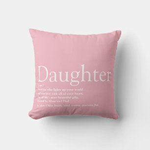 Coussin Meilleure définition fille rose fille