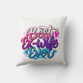 Coussin Meilleure Ex-Femme Ever (Style 2) (Verso)