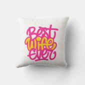Coussin Meilleure Femme du Monde (Style 1) (Verso)