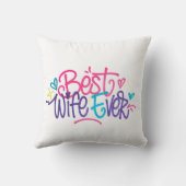Coussin Meilleure Femme du Monde (Style 2) (Verso)