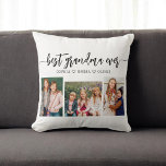 Coussin Meilleure grand-mère - Collage photo pour petits-e<br><div class="desc">Célébrez votre grand-mère avec le meilleur grand-mère jamais grand-enfants Photo Collage Jeter l'oreiller. Ce gardien personnalisé présente un collage magnifiquement arrangé de photos chères, capturant des moments spéciaux avec ses petits-enfants. Conçu avec des matériaux de qualité, il ajoute une touche de design et de sentimentalité à tout espace, parfait pour...</div>