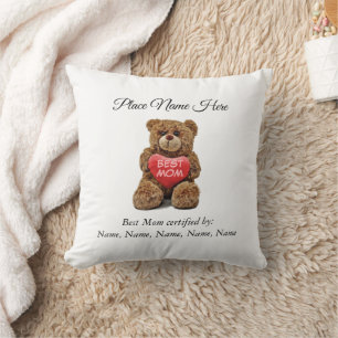 Coussin Meilleure Maman certifiée par ses Enfants