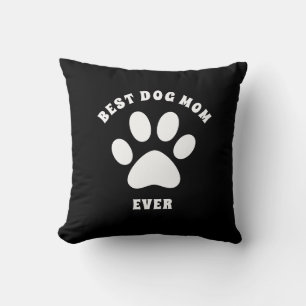 Coussin Meilleure maman de chien jamais texte personnalisé