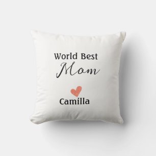 Coussin Meilleure maman du monde joyeuse fête des mères gr