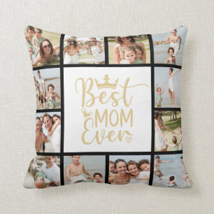 Coussin Meilleure Maman Ever 12 Photo Collage Jeter Oreill