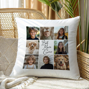 Coussin Meilleure Maman Ever 8 Photo Collage Jeter Oreille