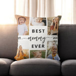Coussin Meilleure maman - Fête des mères Collage photo<br><div class="desc">Célébrez votre maman avec le "Meilleur de la Fête des Mères" Photo Collage Jeter l'oreiller. Ce coussin personnalisé présente un collage magnifiquement arrangé de photos chères, capturant des moments et des souvenirs spéciaux. Le message chaleureux "Best Mommy Ever" ajoute une touche d'amour. Fabriqué en tissu de haute qualité, doux et...</div>