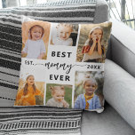 Coussin Meilleure maman - Fête des mères Collage photo<br><div class="desc">Célébrez votre maman avec le "Meilleur de la Fête des Mères" Photo Collage Jeter l'oreiller. Ce coussin personnalisé présente un collage magnifiquement arrangé de photos chères, capturant des moments et des souvenirs spéciaux. Le message chaleureux "Best Mommy Ever" ajoute une touche d'amour. Fabriqué en tissu de haute qualité, doux et...</div>