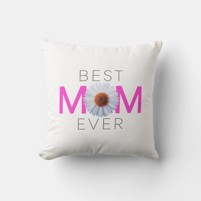 Coussin Meilleure maman jamais avec l'impression d'image d (Recto)